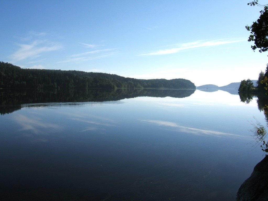 Lago Ladoga imagen puesta sol