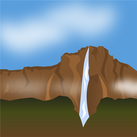 Dibujo Catarata Salto Ángel